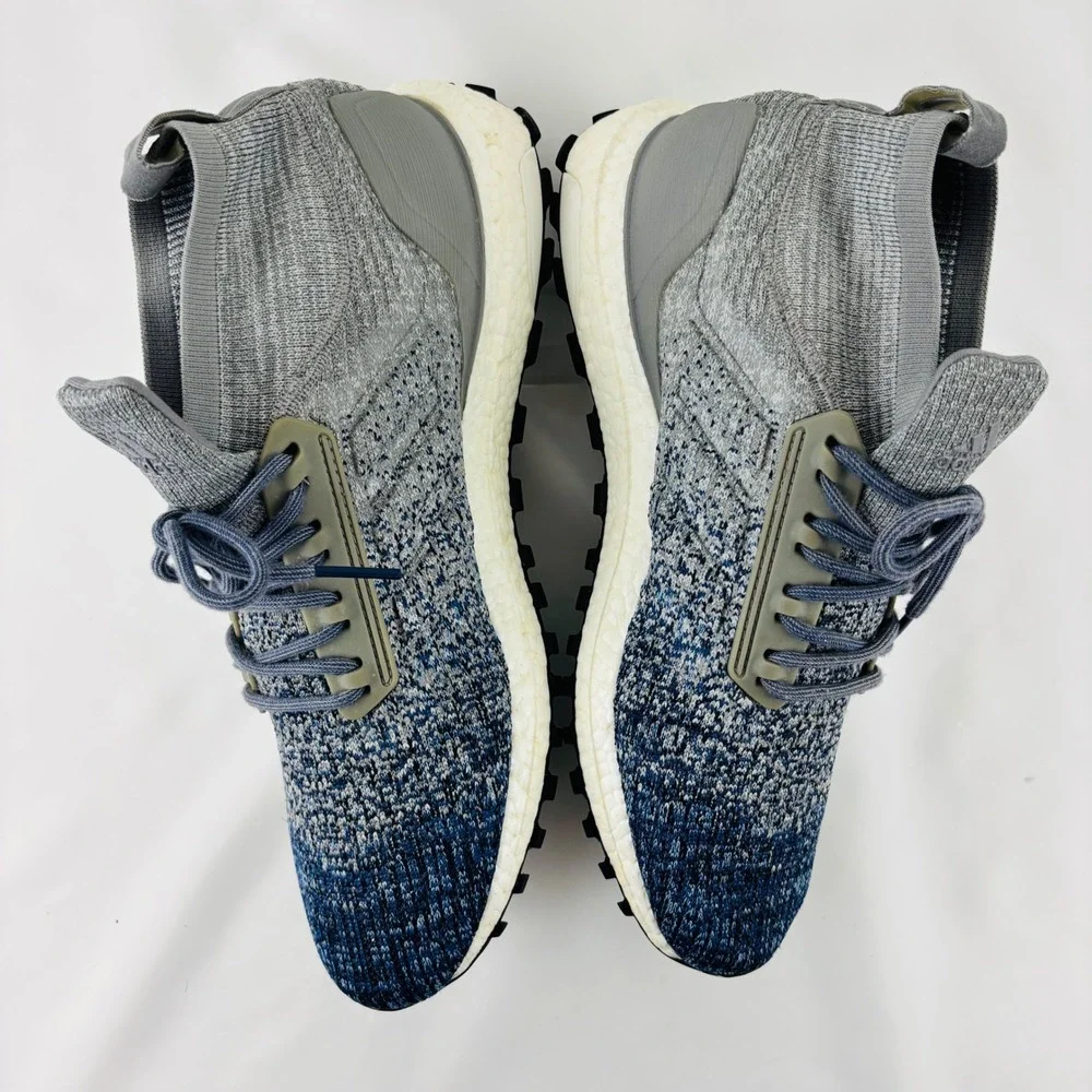 Adidas UltraBoost All Terrain Mens Grey Blue Knit Running Shoes S82035 Size 12